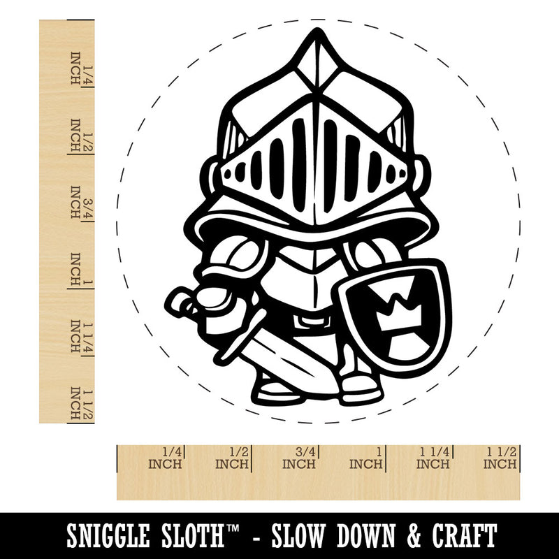 Little Knight Medieval Armor Sword Shield Self-Inking Rubber Stamp for Stamping Ink Stamper Crafting Planners