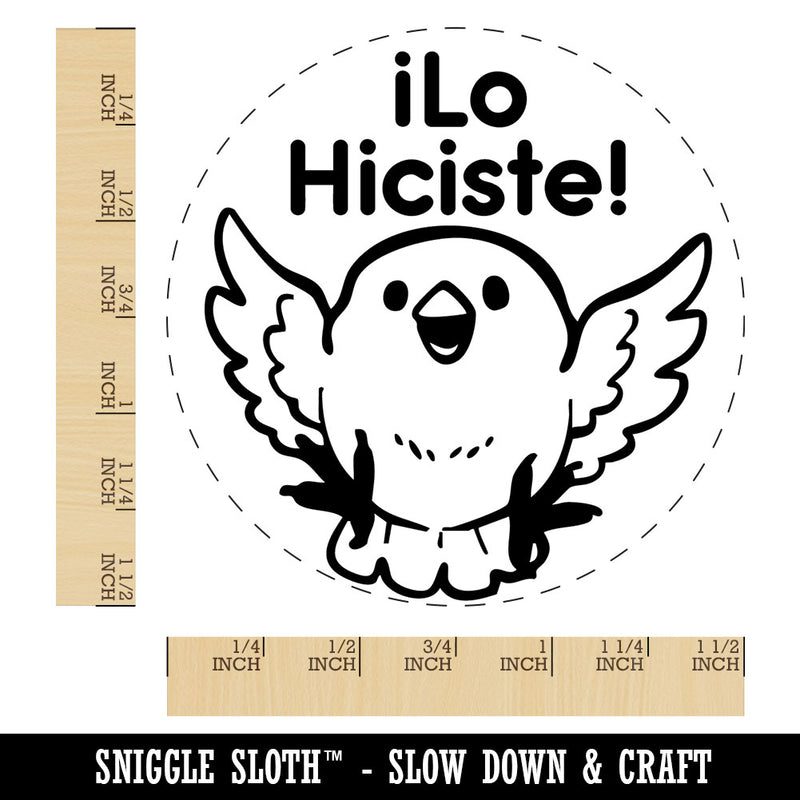 Lo Hiciste Spanish You Did It Excited Bird Teacher Stamp Self-Inking Rubber Stamp for Stamping Ink Stamper