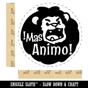 Mas Animo Lion Spanish Encouragement Teacher Stamp Self-Inking Rubber Stamp for Stamping Ink Stamper Crafting Planners