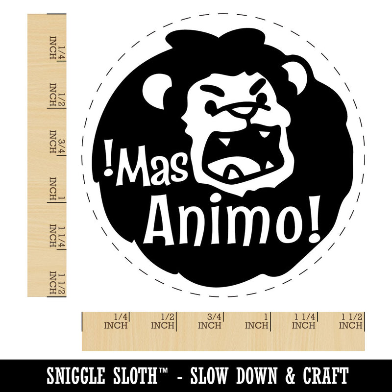 Mas Animo Lion Spanish Encouragement Teacher Stamp Self-Inking Rubber Stamp for Stamping Ink Stamper Crafting Planners
