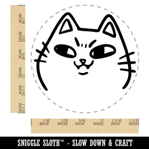 Mischievous Cat Smile Face Trouble Self-Inking Rubber Stamp for Stamping Ink Stamper Crafting Planners