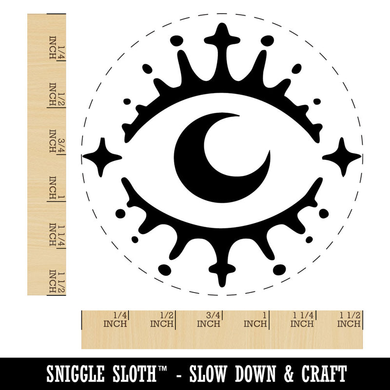 Moon Star Eye Rays Pupil Self-Inking Rubber Stamp for Stamping Ink Stamper Crafting Planners