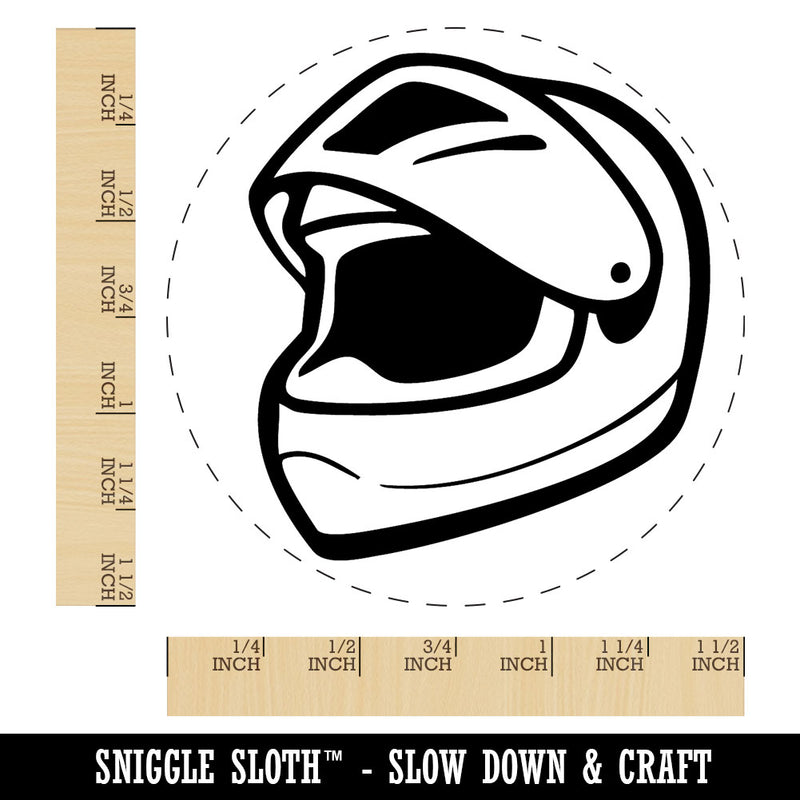 Motorcycle Helmet With Visor Protection Self-Inking Rubber Stamp for Stamping Ink Stamper Crafting Planners