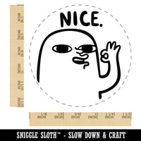 Nice Compliment Funny Face Ok Hand Sign Self-Inking Rubber Stamp for Stamping Ink Stamper Crafting Planners