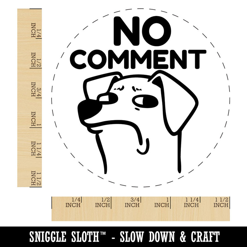 No Comment Bombastic Side Eye Dog Self-Inking Rubber Stamp for Stamping Ink Stamper Crafting Planners