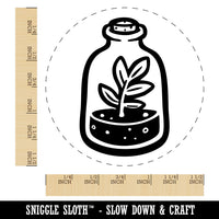 Plant Terrarrium In Jar Bottle Dirt Self-Inking Rubber Stamp for Stamping Ink Stamper Crafting Planners
