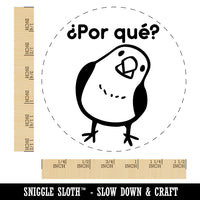 Por Que Why Spanish Question Bird Finch Teacher Stamp Self-Inking Rubber Stamp for Stamping Ink Stamper