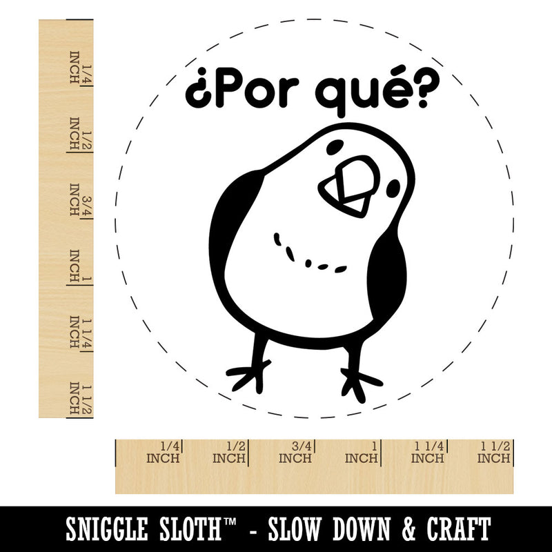 Por Que Why Spanish Question Bird Finch Teacher Stamp Self-Inking Rubber Stamp for Stamping Ink Stamper