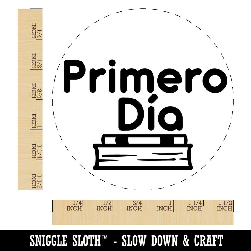 Primero Dia Spanish First Day School Teacher Stamp Self-Inking Rubber Stamp for Stamping Ink Stamper Crafting Planners