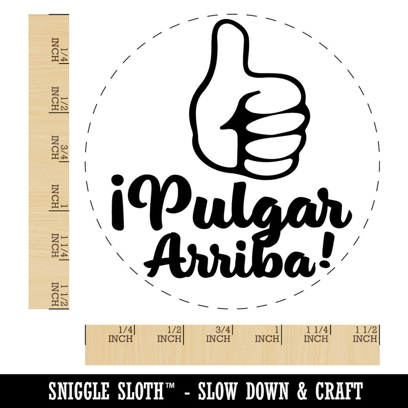 Pulgar Arriba Thumbs Up Spanish Compliment Teacher Stamp Self-Inking Rubber Stamp for Stamping Ink Stamper