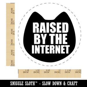 Raised By The Internet Cat Kid Lifestyle Self-Inking Rubber Stamp for Stamping Ink Stamper Crafting Planners