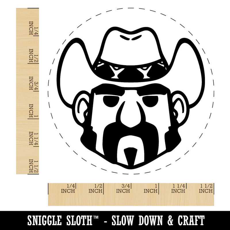 Rancher Cowboy Cartoon Head Hat Self-Inking Rubber Stamp for Stamping Ink Stamper Crafting Planners