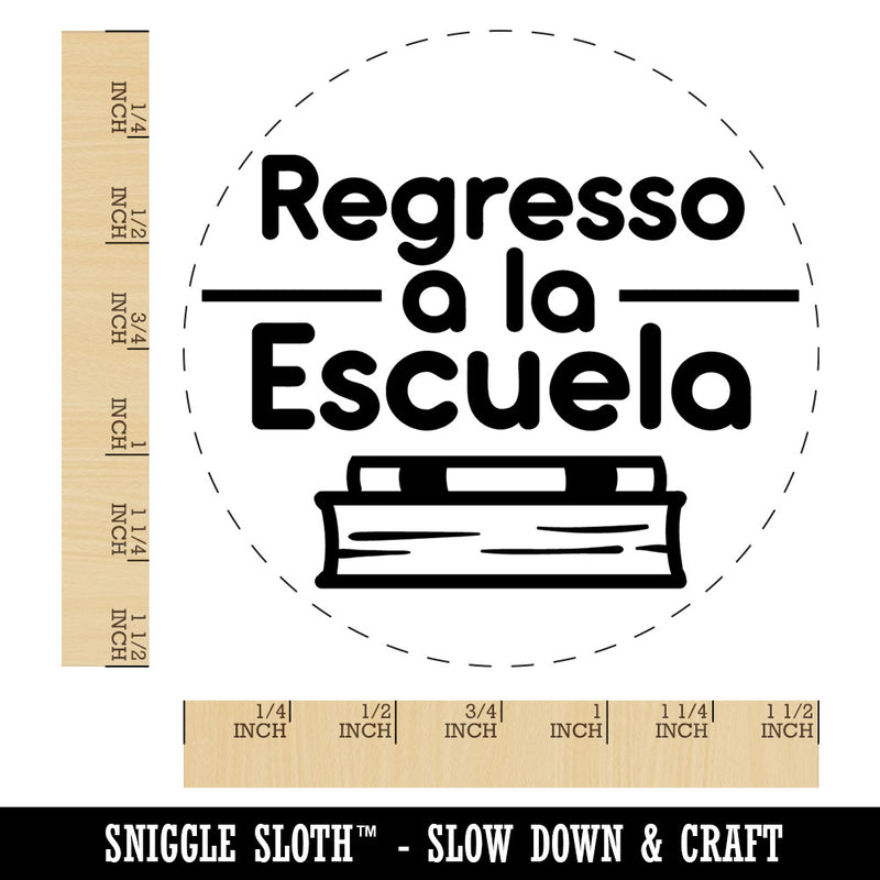 Regresso A La Escuela Spanish Back To School Books Teacher Stamp Self-Inking Rubber Stamp for Stamping Ink Stamper