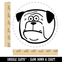 Shocked Surprised Cartoon Bulldog Pet Animal Self-Inking Rubber Stamp for Stamping Ink Stamper Crafting Planners