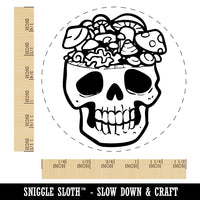 Skull Mushroom Brain Horror Fungus Bones Self-Inking Rubber Stamp for Stamping Ink Stamper Crafting Planners