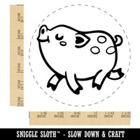 Strutting Cartoon Pig Piglet Pork Self-Inking Rubber Stamp for Stamping Ink Stamper Crafting Planners