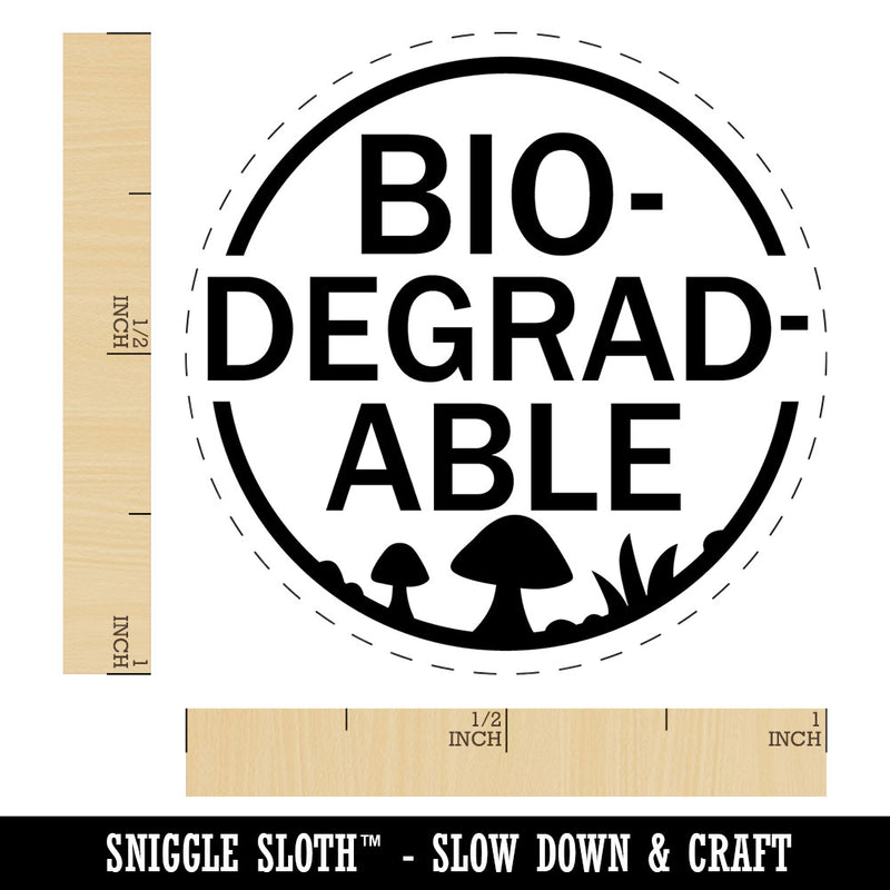 Biodegradable Label Sustainable Compostable Environmentally Friendly Mushroom Self-Inking Rubber Stamp for Stamping  Planners