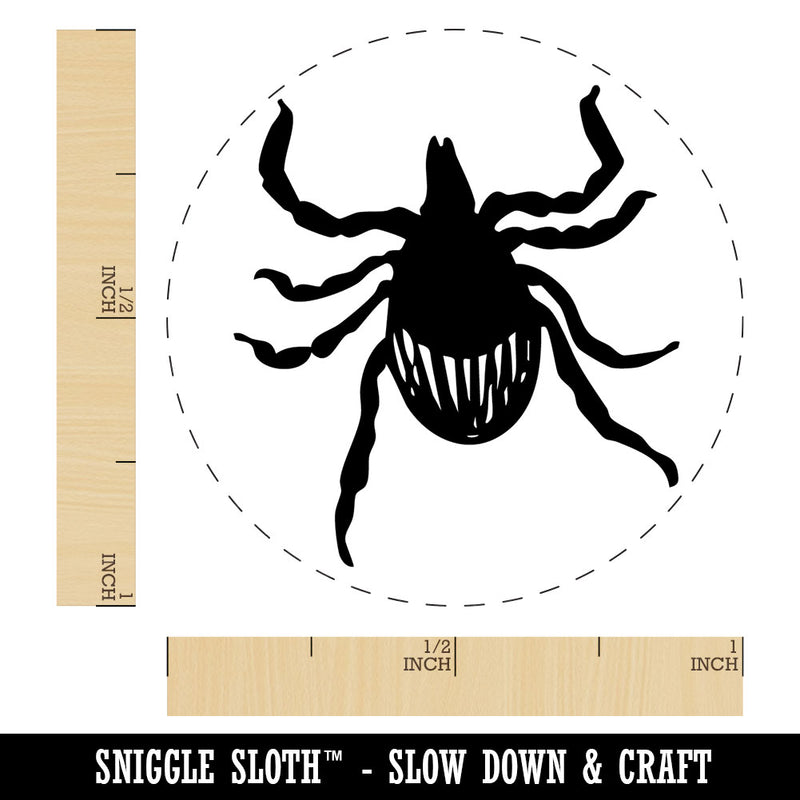 Deer Tick Bug Parasite Arachnid Self-Inking Rubber Stamp for Stamping Crafting Planners