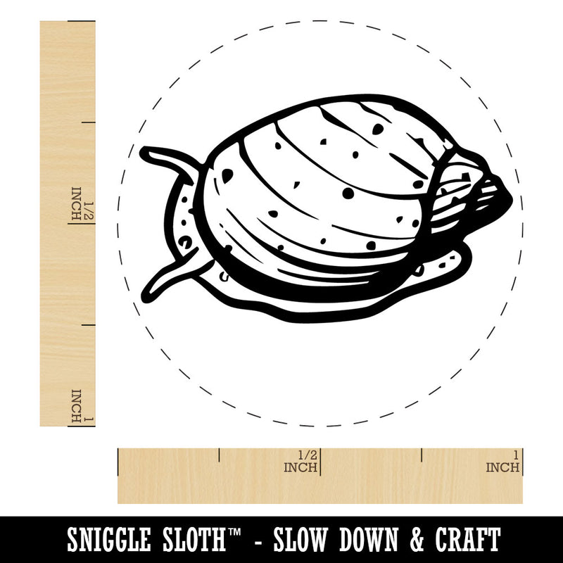 Freshwater Pond Snail Mollusk Shell Self-Inking Rubber Stamp for Stamping Crafting Planners