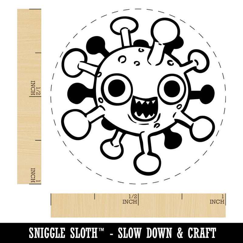 Impish Contagious Micro Virus Pathogen Self-Inking Rubber Stamp for Stamping Crafting Planners