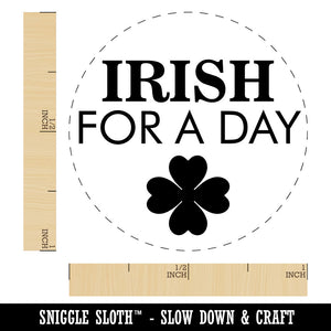 Irish for a Day Clover Shamrock Saint Patricks Day Self-Inking Rubber Stamp for Stamping Crafting Planners