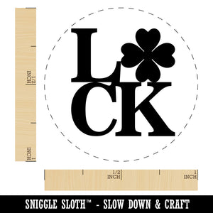 Luck Irish Clover Lucky Word St Patrick's Day Self-Inking Rubber Stamp for Stamping Crafting Planners