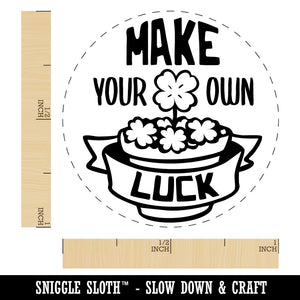 Make Your Own Luck Shamrock Clover Saint Patricks Day Self-Inking Rubber Stamp for Stamping Crafting Planners