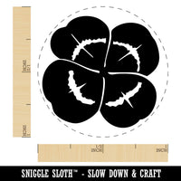 Realistic Shamrock Four Leaf Clover Self-Inking Rubber Stamp for Stamping Crafting Planners