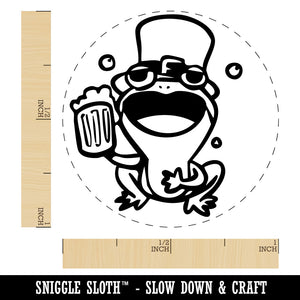 Singing Beer Frog Leprechaun Hat Saint Patricks Day Self-Inking Rubber Stamp for Stamping Crafting Planners