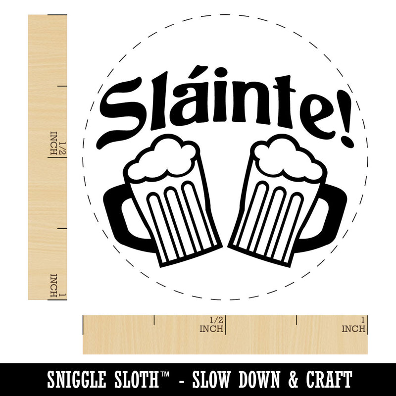 Sl?nte Cheer Toast Beer Mug Drink Irish Scottish Gaelic Saint Patricks Day Self-Inking Rubber Stamp for Stamping Crafting Planners
