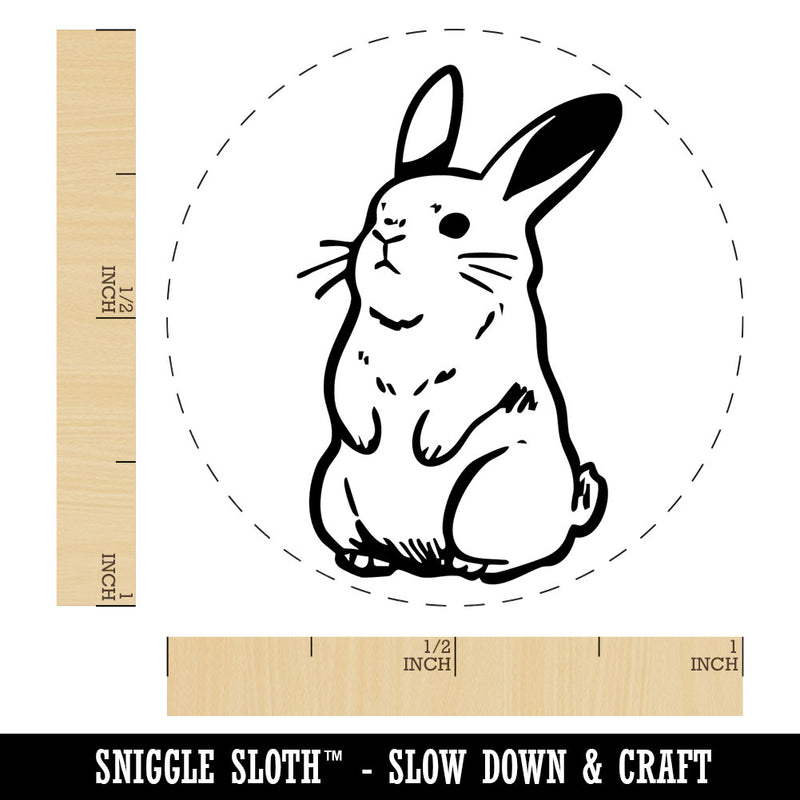 Standing Easter Bunny Rabbit Self-Inking Rubber Stamp for Stamping Crafting Planners