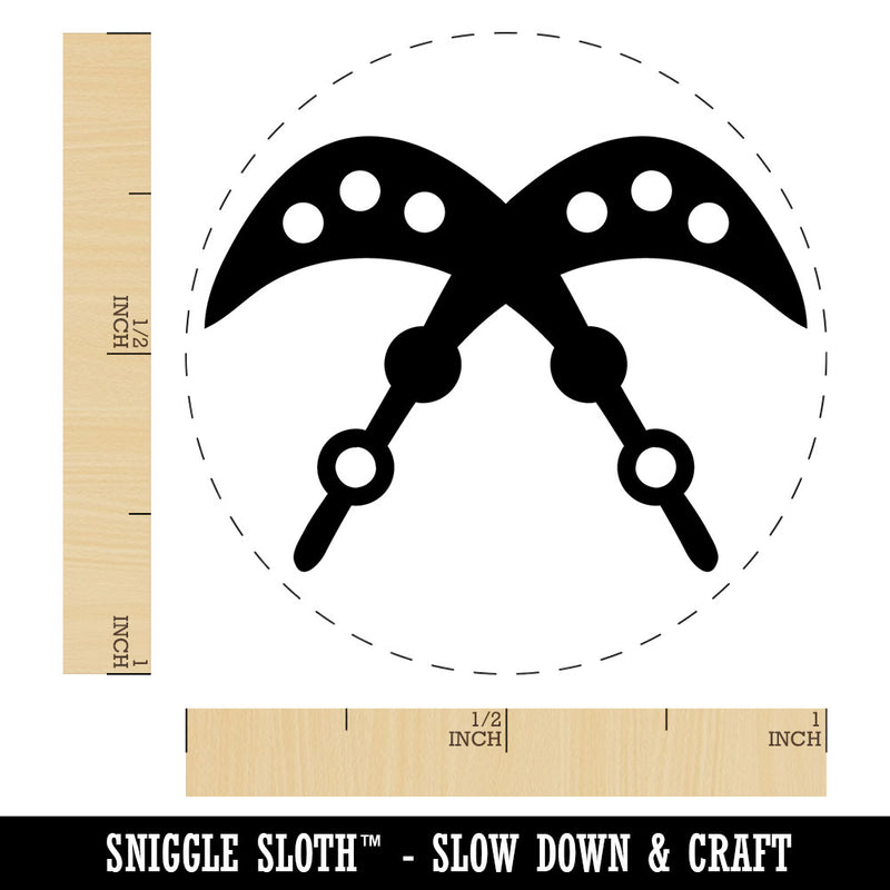Akofena Adinkra African Sword of War Authority Symbol Self-Inking Rubber Stamp