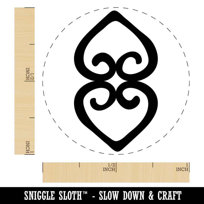 Asase Ye Duru Adinkra African Mother Earth Symbol Self-Inking Rubber Stamp
