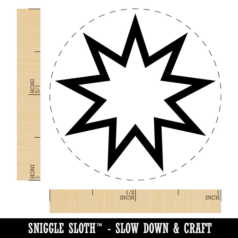 Baha'i Religious Symbol Faith Self-Inking Rubber Stamp Crafting Planners