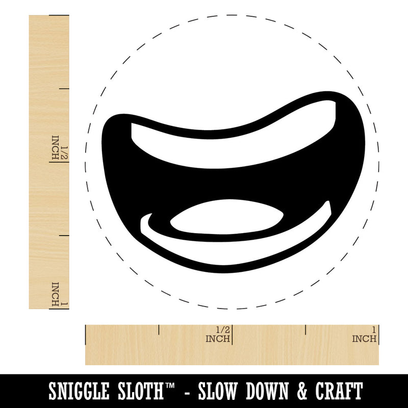 Cartoon Smile Mouth Wide Open Teeth Self-Inking Rubber Stamp Crafting Planners