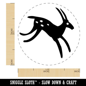 Cave Drawing Deer Gazelle Antelope Petroglyph Self-Inking Rubber Stamp
