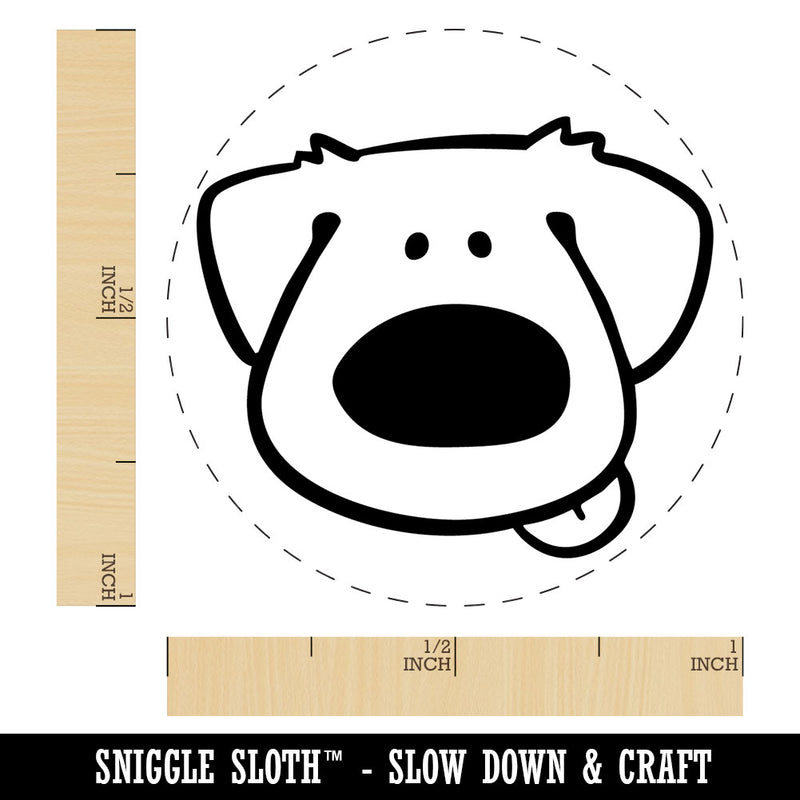 Cute Cartoon Dog Nose Tongue Golden Retriever Puppy Self-Inking Rubber Stamp