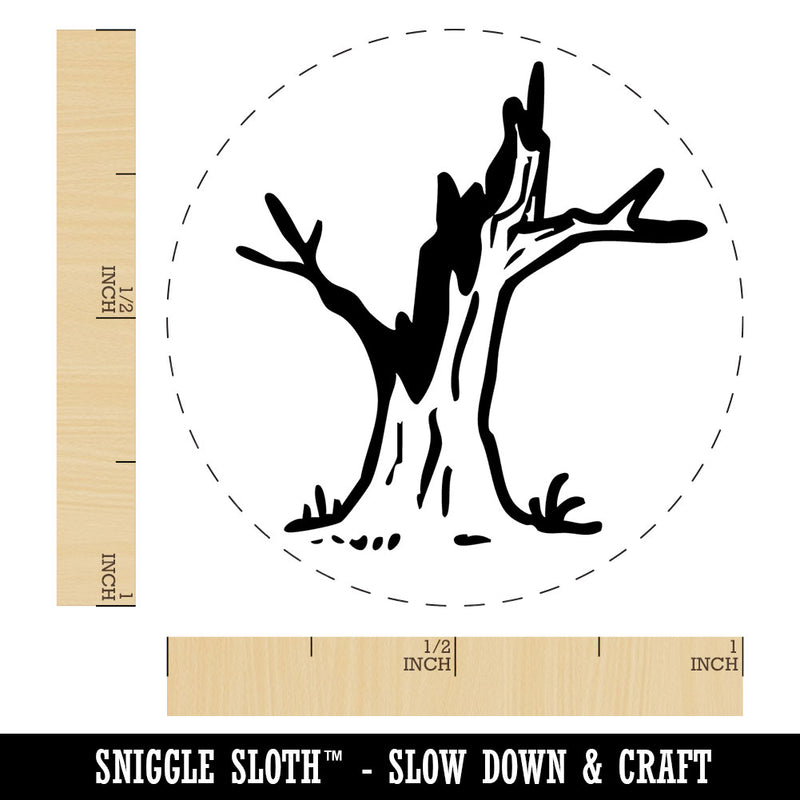 Dead Tree Stump Wood Self-Inking Rubber Stamp Crafting Planners