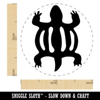 Denkyem Adinkra Crocodile Adaptability Cleverness African Self-Inking Rubber Stamp