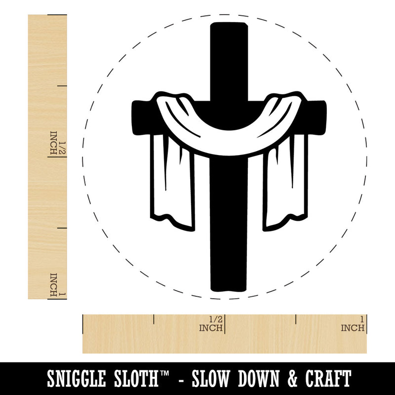 Draped Cross Easter Christianity Jesus Christ Self-Inking Rubber Stamp Crafting