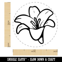 Easter Lily Beautiful Flower Self-Inking Rubber Stamp Crafting Planners
