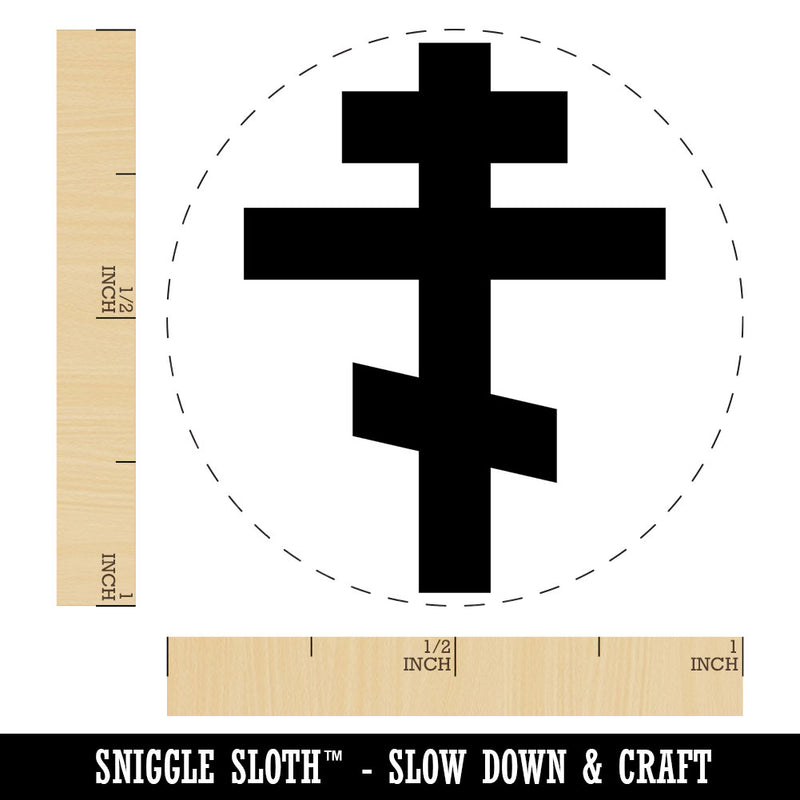 Eastern Russian Orthodox Cross Christian Religious Symbol Faith Self-Inking Rubber Stamp