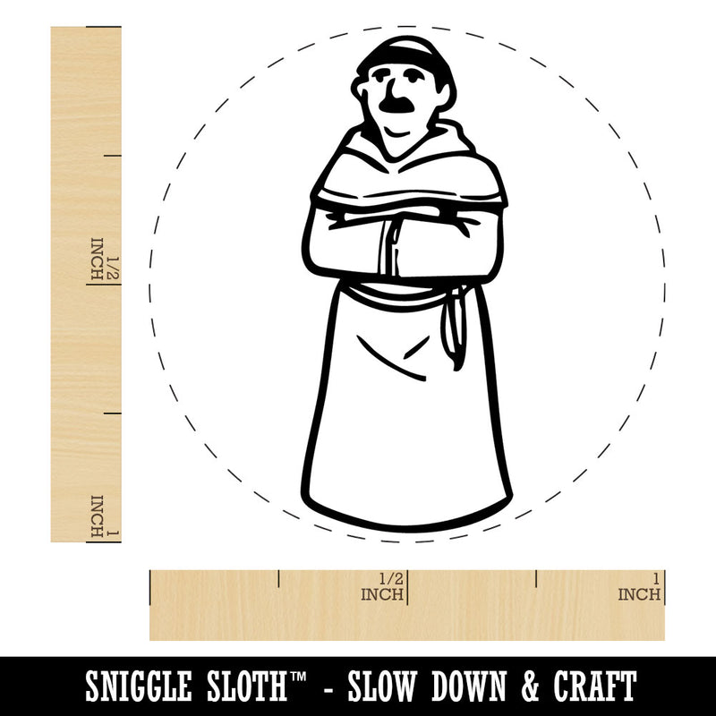 Friar Brother Medieval Monk Church Christian Monestary Self-Inking Rubber Stamp