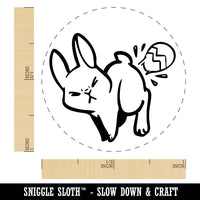 Funny Easter Bunny Laying Egg Self-Inking Rubber Stamp Crafting Planners
