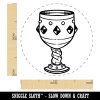 Goblet Chalice Bejeweled Medieval Cup Grail Self-Inking Rubber Stamp Crafting