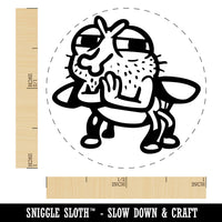 Grimey Fly Rubbing Hands Bug Insect Self-Inking Rubber Stamp Crafting Planners