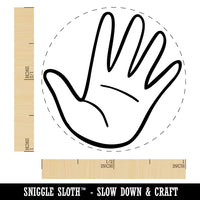 Hand Holding Up Five Fingers Open Palm Self-Inking Rubber Stamp Crafting Planner
