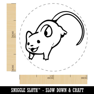 Happy Leaping Mouse Rodent Gerbil Self-Inking Rubber Stamp Crafting Planners