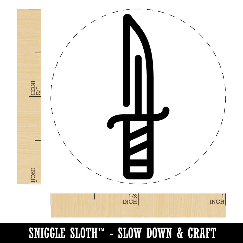 Line Drawing Knife Dagger Rogue Weapon Blade Self-Inking Rubber Stamp Crafting