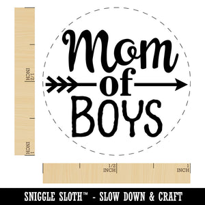 Mom of Boys Mother's Day Arrow Self-Inking Rubber Stamp for Crafting Planners